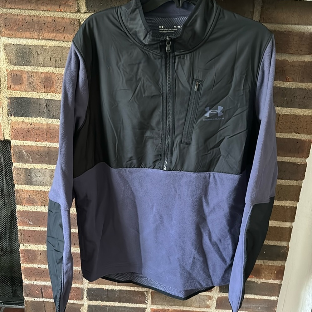 Under‎ Armour ColdGear® Infrared ½ Zip Microfleece Mens XL Black/Blue